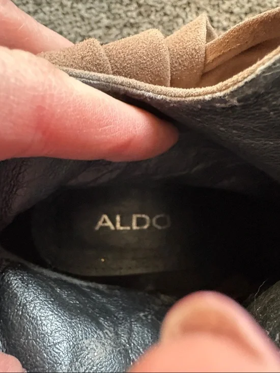 Aldo Taupe Bow Suede Ankle Booties - Picture 6 of 10